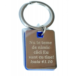 Breloc blu metalizat, Nu te teme de nimic!
